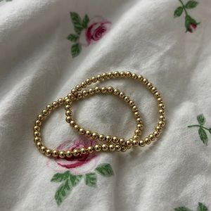 14k gold filled bead bracelets